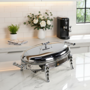 Chauffe-Plat Ovale en Acier Inoxydable