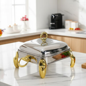 Chauffe-Plat Carré en Acier Inoxydable