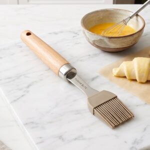 Pinceau de Cuisine en Silicone avec Manche en Bois
