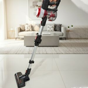 Florence HJC-2208 - Aspirateur Sans Fil 150W Lithium Power Rouge