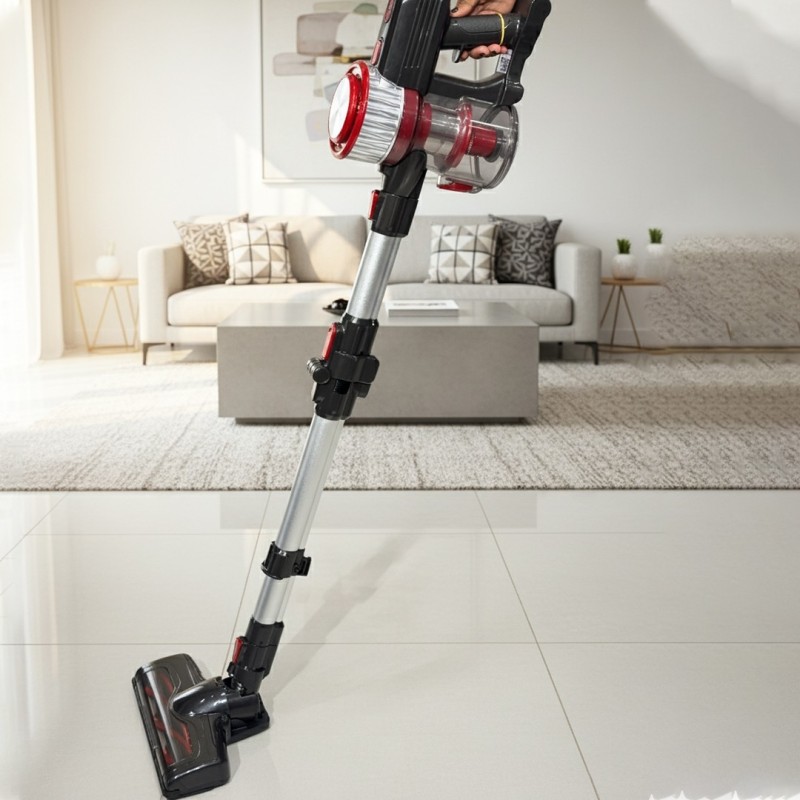 Florence HJC-2208 - Aspirateur Sans Fil 150W Lithium Power Rouge