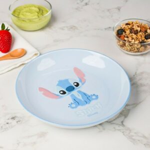 Assiette Enfant en Céramique – Modèle Stitch Bleu