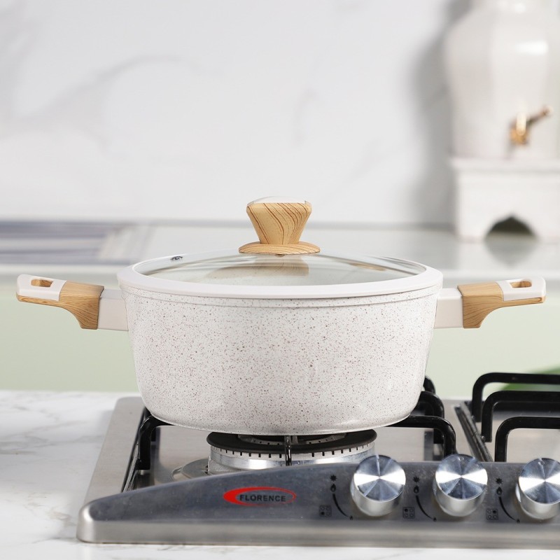 Sizar- Batterie de cuisine 9 pièces en granite Blanc – Image 4