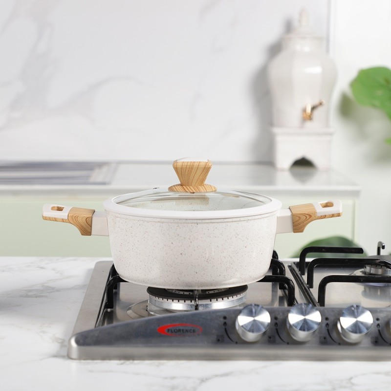 Sizar- Batterie de cuisine 9 pièces en granite Blanc – Image 5