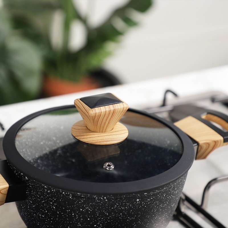 Sizar- Batterie de cuisine 9 pièces en granite Noir – Image 6