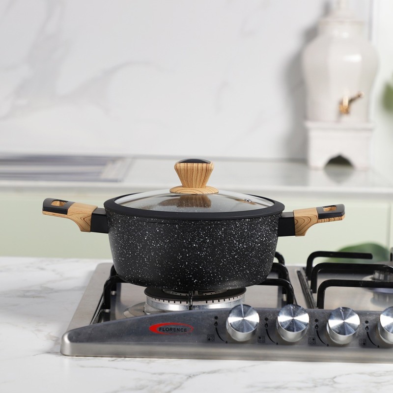 Sizar- Batterie de cuisine 9 pièces en granite Noir – Image 4