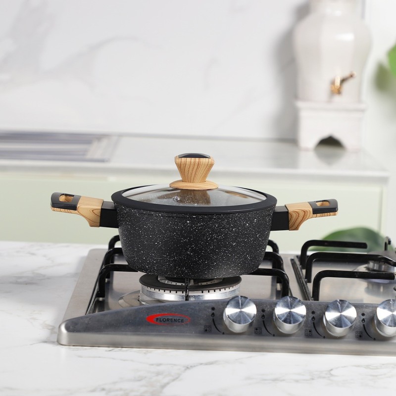 Sizar- Batterie de cuisine 9 pièces en granite Noir – Image 2