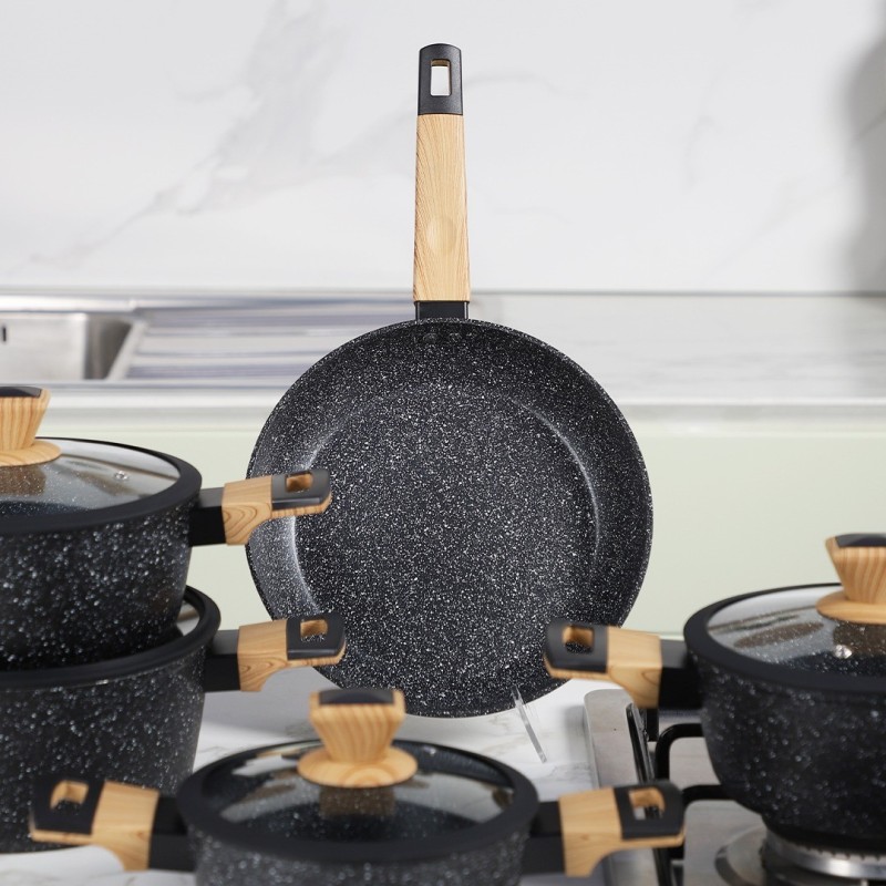 Sizar- Batterie de cuisine 9 pièces en granite Noir – Image 7