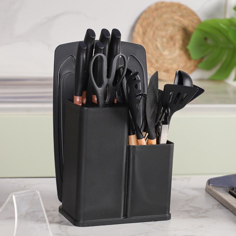 Falez - Batterie de Cuisine en Granite 37 Pièces Beige – Image 12