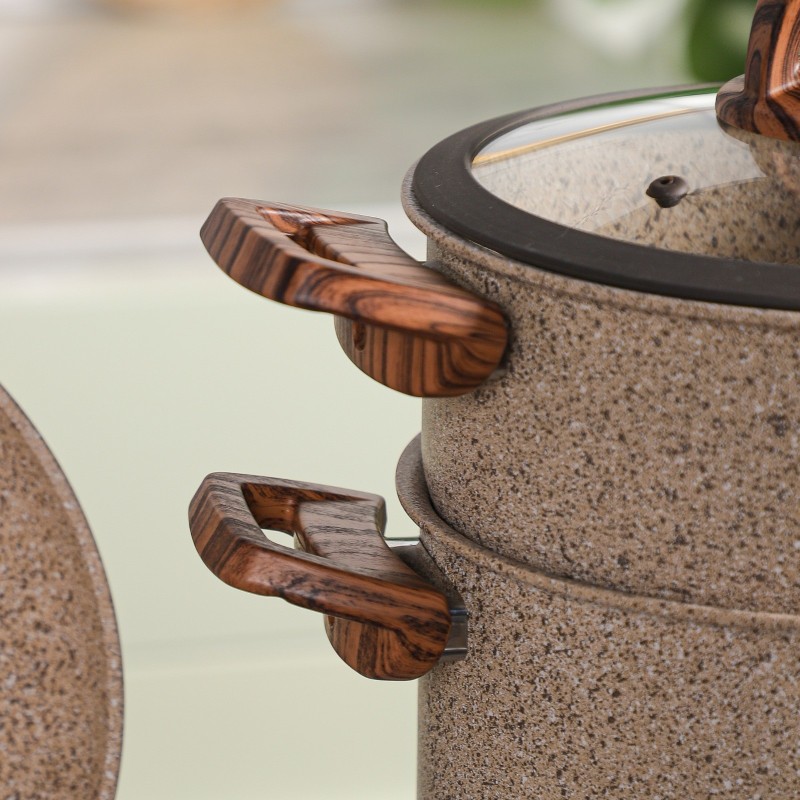 Falez - Batterie de Cuisine en Granite 37 Pièces Beige – Image 8