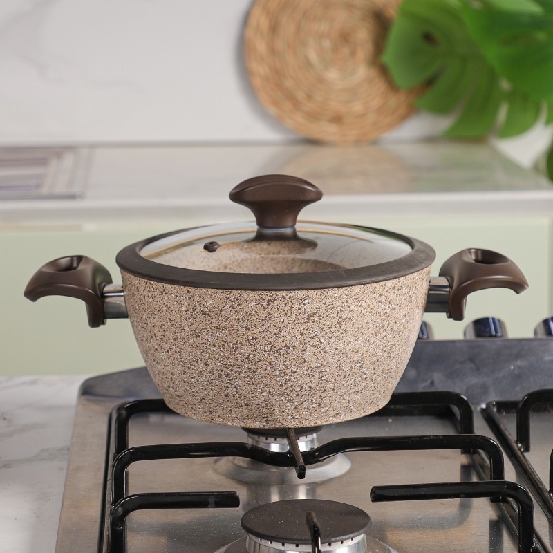 Falez - Batterie de Cuisine en Granite 37 Pièces Beige – Image 2
