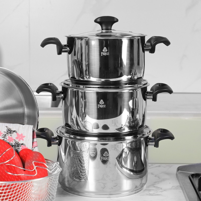 Falez- Batterie de Cuisine 43 Pièces Inox 18/10 Black Edition – Image 2