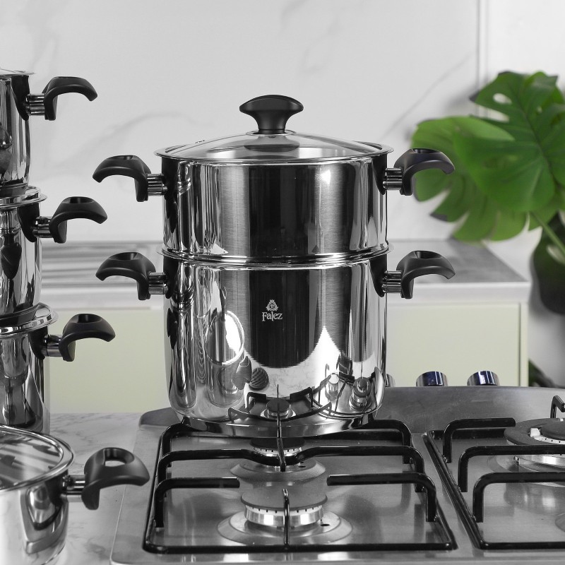 Falez- Batterie de Cuisine 43 Pièces Inox 18/10 Black Edition – Image 3