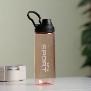 Bouteille de Sport 700ML Transparente avec Paille