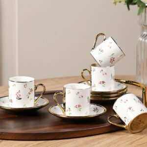 Service à Café en Porcelaine 12 Pièces