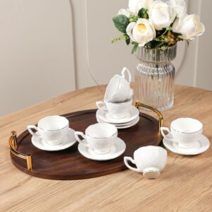 Service à Café au Lait en Porcelaine 12 Pièces