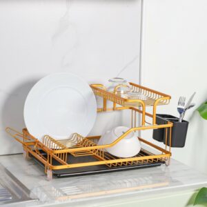 Égouttoir de Cuisine 2 Niveaux en Aluminium