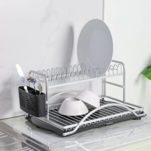 Égouttoir de Cuisine 2 Niveaux en Aluminium