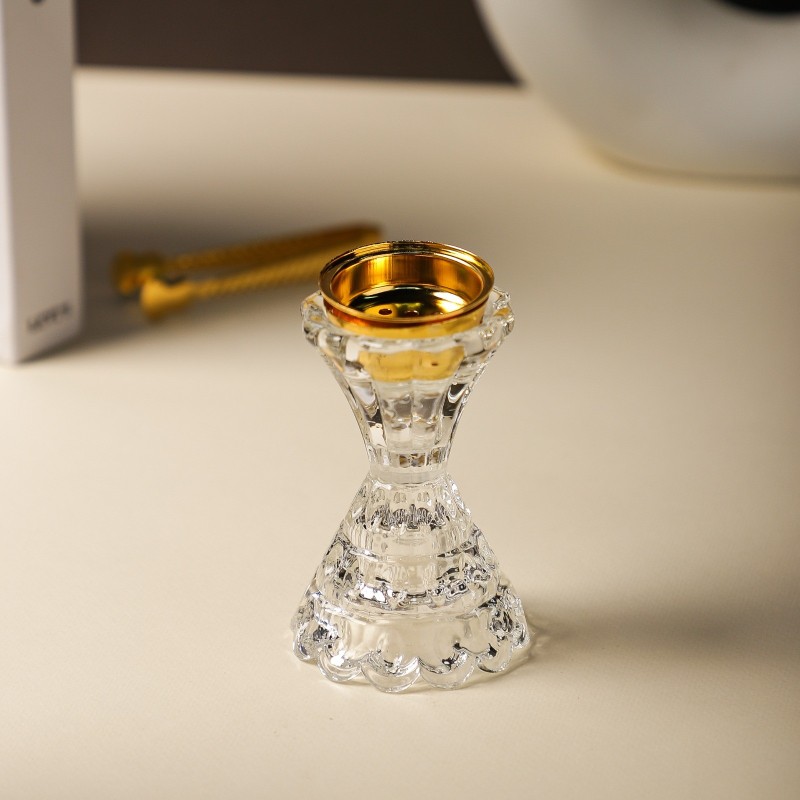Encensoir en Verre avec Couvercle Doré