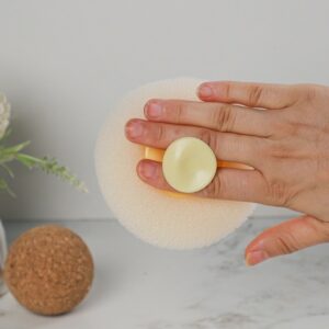 Éponge de Bain Ronde avec Poignée