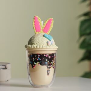 Gobelet Isotherme 300ML avec Paille et Couvercle Transparent