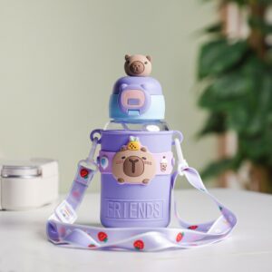 Gourde d'eau 550ML avec Paille et Sangle