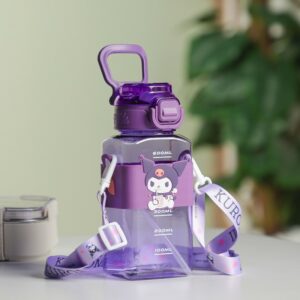 Gourde d'eau 600ML avec Paille et Sangle