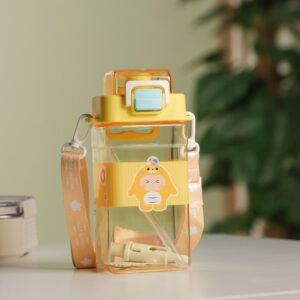 Gourde d'eau 650ml avec Paille et Sangle