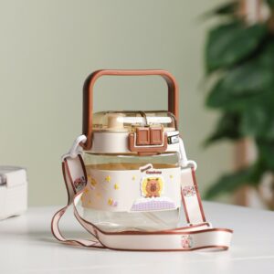 Gourde Eau 600ML avec Paille et Sangle