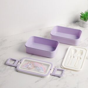 Lunch Box 2 Niveaux avec Couverts