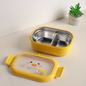 Lunch Box avec Compartiments Inox & Couvercle Hermétique
