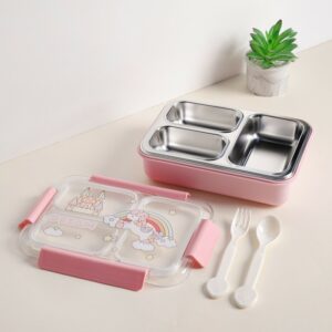 Lunch Box avec Compartiments Inox & Couvercle Hermétique