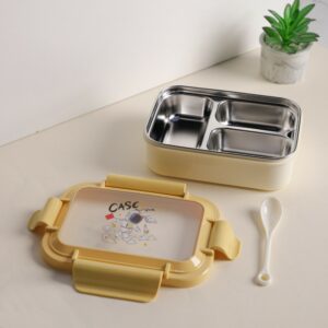 Lunch Box avec Compartiments Inox & Couvercle Hermétique