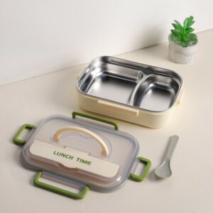 Lunch Box avec Compartiments Inox & Couvercle Hermétique
