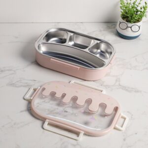 Lunch Box avec Compartiments Inox & Couvercle Hermétique