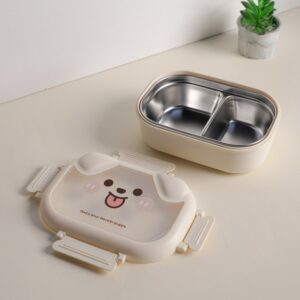 Lunch Box avec Compartiments Inox & Couvercle Hermétique