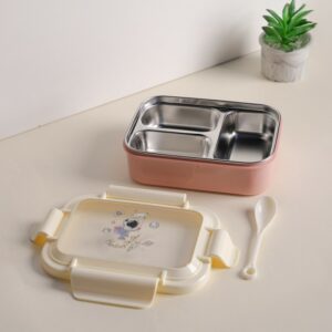 Lunch Box avec Compartiments Inox & Couvercle Hermétique
