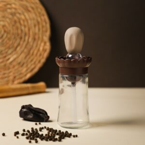 Pinceau Huilier en Silicone avec Réservoir 200ML en Verre