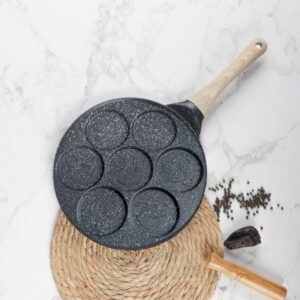 Poêle à Pancakes 25 cm en Granite avec 7 Empreintes