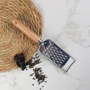 Râpe de Cuisine en Inox avec Manche en Bois