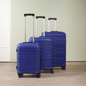 Starbag - Ensemble de 3 Valises Incassables en Polypropylène – Bleu Foncé