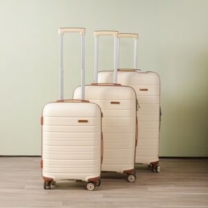 Starbag - Ensemble de 3 Valises Incassables en Polypropylène – Ecru