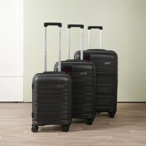 Starbag - Ensemble de 3 Valises Incassables en Polypropylène – Noir Argent