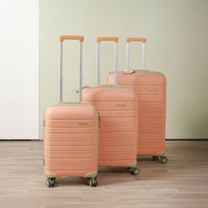 Starbag - Ensemble de 3 Valises Incassables en Polypropylène – Saumon Vert