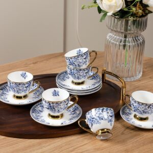 Service à Café au Lait en Porcelaine 12 Pièces