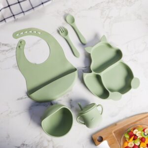 Set Repas Bébé en Silicone 6 Pièces – Antidérapant & Incassable