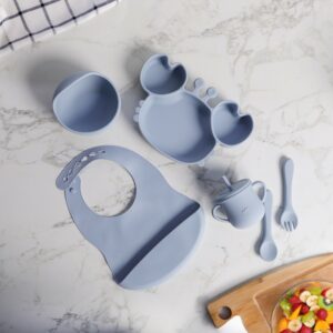 Set Repas Bébé en Silicone 6 Pièces – Antidérapant & Incassable