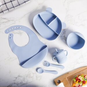 Set Repas Bébé en Silicone 6 Pièces – Antidérapant & Incassable
