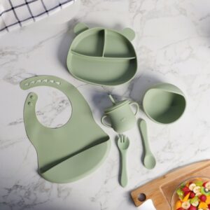 Set Repas Bébé en Silicone 6 Pièces – Antidérapant & Incassable