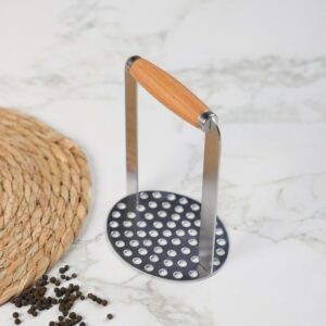 Presse-Purée en Inox avec Manche en Bois
